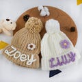 Baby Winter Hat With Embroidered Name, Baby Girl Beanie, Toddler Winter Hat, Accessories For Kids, Christmas Gift For Kids, Gift For Baby