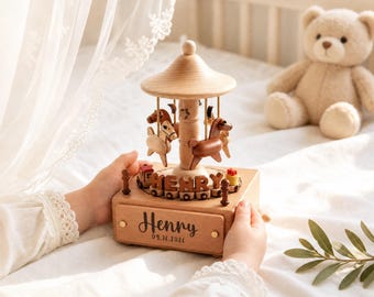 Personalized Wooden Name Train Music Box - Birthday Gift For Boys