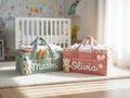 Personalized Baby Diaper Caddy Organizer: Custom Name, Boy & Girl Shower Gift Basket