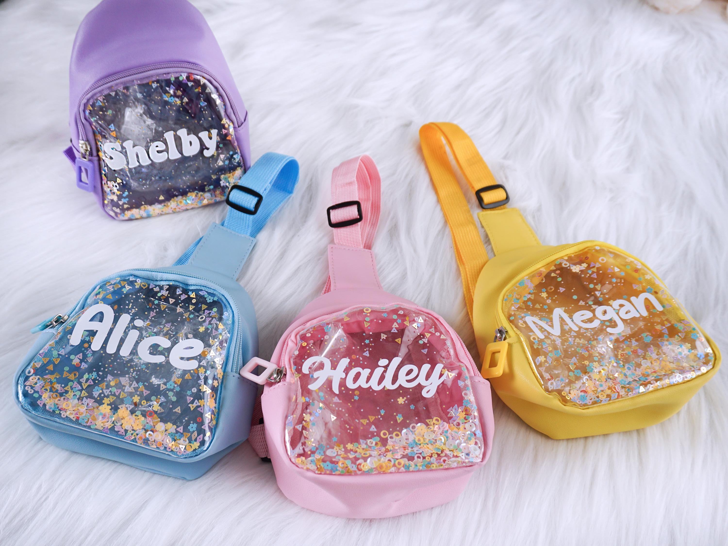 Personalized Kids Funny Pack,Sling Purse,Cross Body Mini Bag For Toddlers,Birthday Gifts For Girls,Gifts For 2 3 4 5 6 7 8 9 Years Old Kids