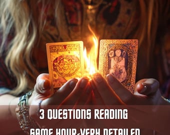 Same Hour 3 Questions Tarot Reading: Quick, In-Depth Psychic Answers to Your Questions! Personalized Insights