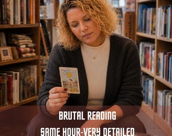 Same Hour Extra Detailed Brutal Tarot Reading, No sugar Coating, Honest Brutal Psychic Prediction, Same Day Tarot, Truthful Psychic Insight