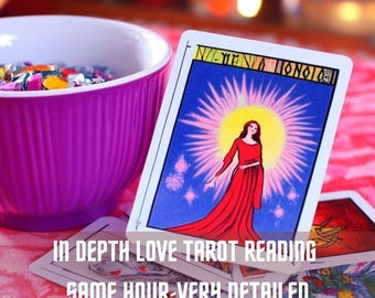 Lectura del amor en profundidad a la misma hora, perspectivas completas, análisis de relaciones, lectura clarividente, lectura en profundidad, lectura del tarot del amor
