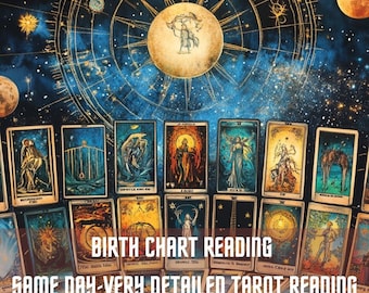 Birth Chart Reading, Past Lives Report, Detailed Astrology Insights, Same Day Natal Chart Reading, Astrology Reading, Birth Chart Same Day