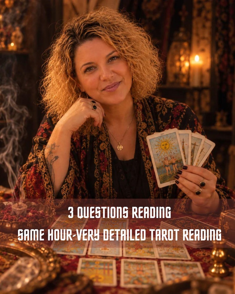 Same Hour 3 Fragen Tarot Legung: Schnelle, In-Tiefe Psychic Antworten auf Ihre Fragen! Personalisierte Einblicke Bild 1
