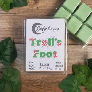 Troll's Foot Wax Melt — Autumn Leaves Scent, Soy Wax, Fantasy Home Fragrance, Whimsical Gift, Forest Decor, Strong Scented