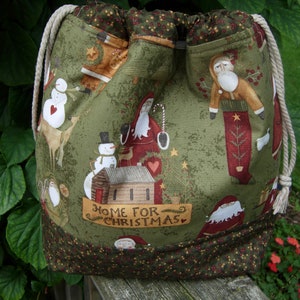 Sac à projets, sac à projets Knitters, sac à projets de Noël, Teresa Kogut