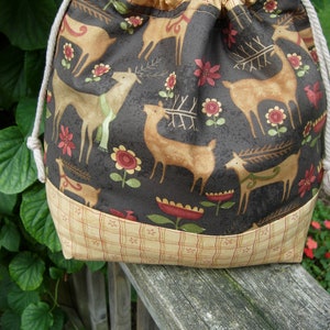 Sac à projets, sac à projets Knitters, sac à projets de Noël, Teresa Kogut