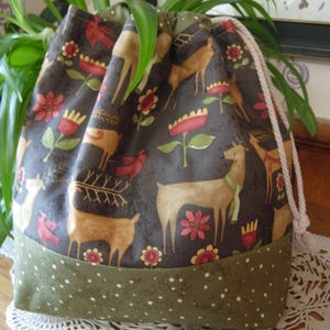 Sac à projets, sac à projets Knitters, sac à projets de Noël, Teresa Kogut