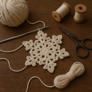 Easy Crochet Snowflake Pattern: Handmade Holiday Ornament (PDF Pattern)