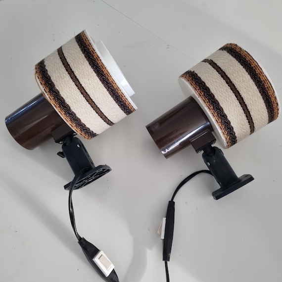 Vintage Scandinavian Wall Lamps - 1970s Mid Century Reading Lamps Pair