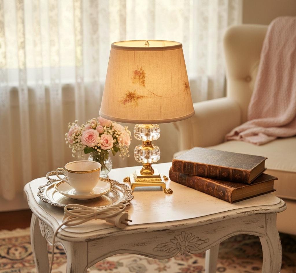 Small antique style table lamp - Etsy 日本