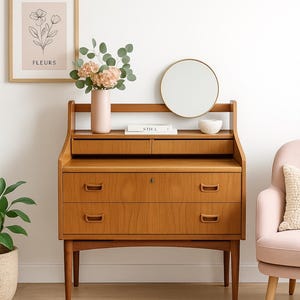 Mid-Century Modern Danish Teak Sideboard / Bar Cabinet by Arne Wahl Iversen, 1960s Vintage Scandinavian Design