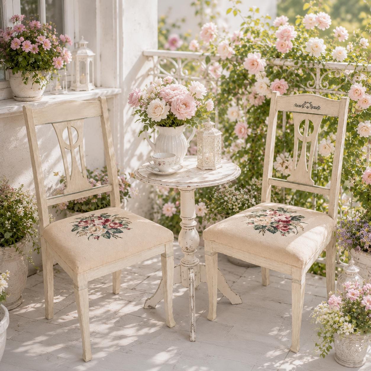 Embroidered antique chairs - Etsy 日本