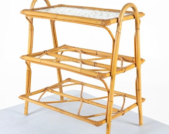 Scandinavian Bamboo Magazine Rack, 1960s| Rohe Noordwolde Style