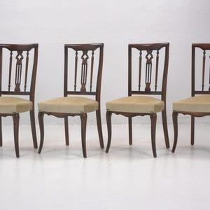 Vintage 19th-Century Chippendale Chair in Mahogany – Cream Upholstery – Chippendale Dining Chair