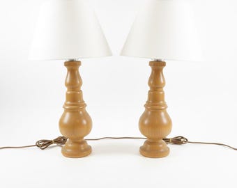 Mid century modern Scandinavian table lamps pair -Farmhouse Accent Lighting