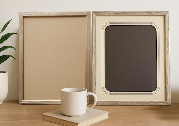 Vintage Scandinavian Photo Frames with Glass SET 2, JYDEN Metal Photo Frames, Denmark, 1950s