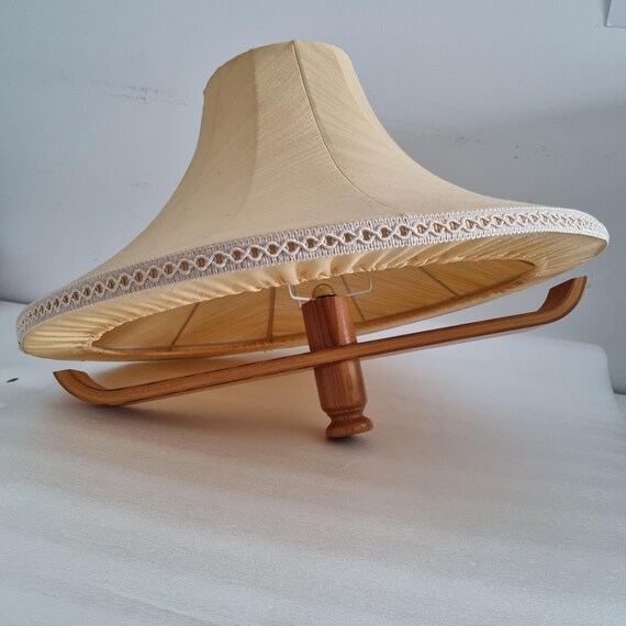Hans-Agne Jakobsson Scandinavian Mid-Century Pine Ceiling Lamp, Ellysett, Markaryd, Iconic 20th Century Design