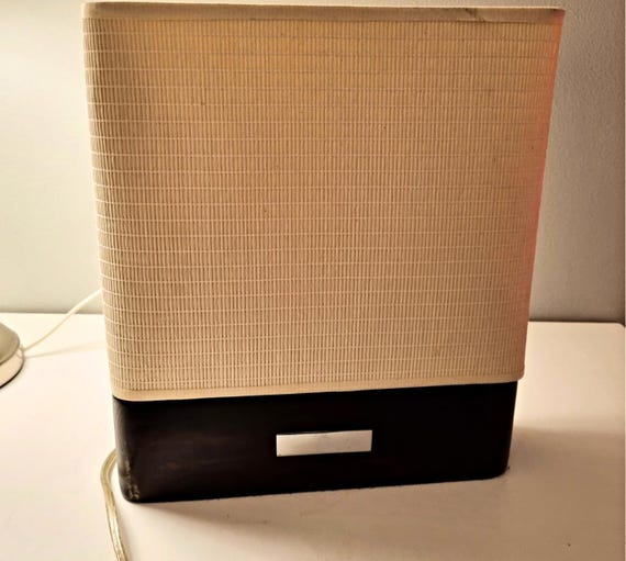 Extremely Rare Teak Wood Vintage Touch-Control Table Lamp – Mid-Century Scandinavian Modern Design, Adjustable Brightness