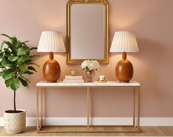 Vintage Mid-Century Modern markslöjd Kinna Pine Table Lamps (Pair) - Scandinavian Design