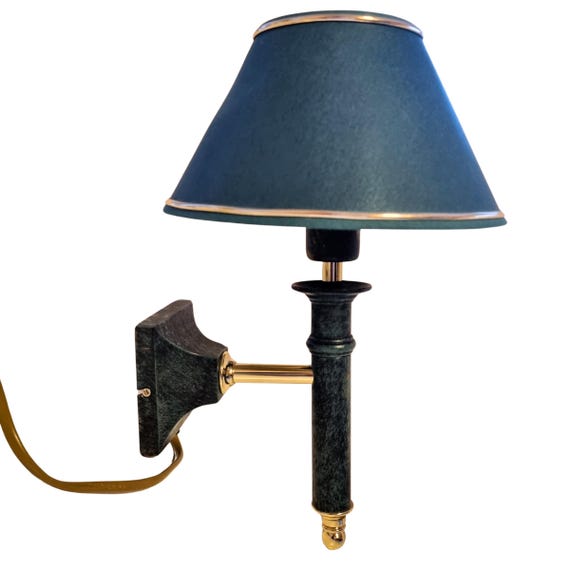 Vintage Wall Lamp with Green and Gold Accents – Classic Scandinavian Design