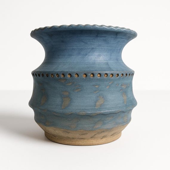 Signed Swedish Ceramic by Tolla – Handmade Studio Pottery, Vintage Scandinavian Decor