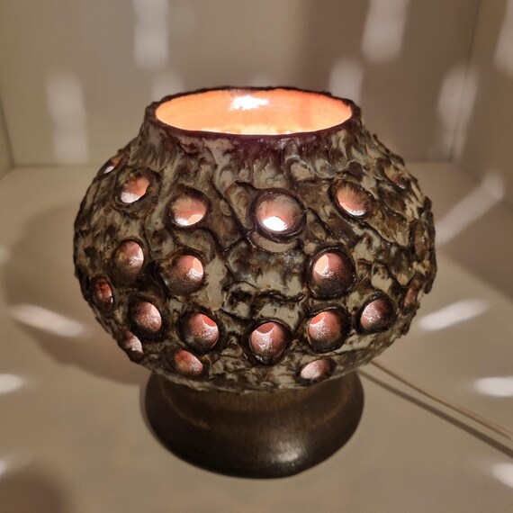 EGO Stengods Atelje Ceramic LAMP, design by Bruno Karlsson, 1970s , Vintage Ceramic Designer Lamp , Retro Scandinavian Pottery