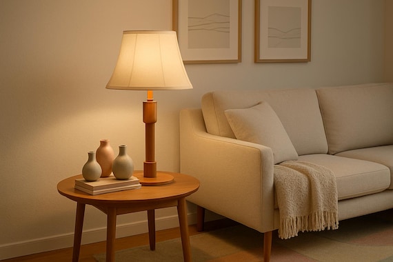 Scandinavian  Mid-Century Modern Ateljé Lyktan Pine Table Lamp – Scandinavian Retro Design