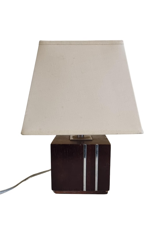 Vintage Markslöjd  Table Lamp - Scandinavian Design, Pinewood and Brass, Mid century table lamp