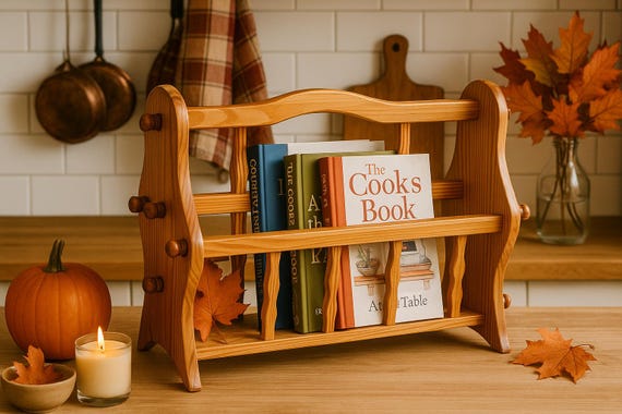 ヴィンテージパインウッドマガジンホルダー：スカンジナビア風の素朴な