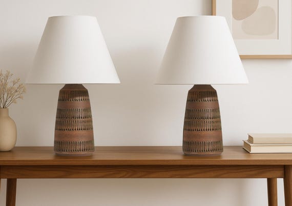Scandinavian modern vintage Pottery Lamps by Anagrius for Alingsås, Sweden