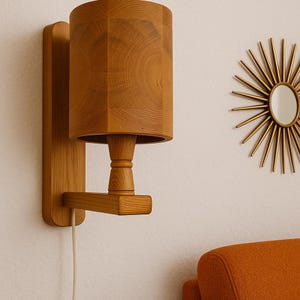 Mid Century Modern Pine Wall Lamp - Leif Wikner Design - Swedish Lighting