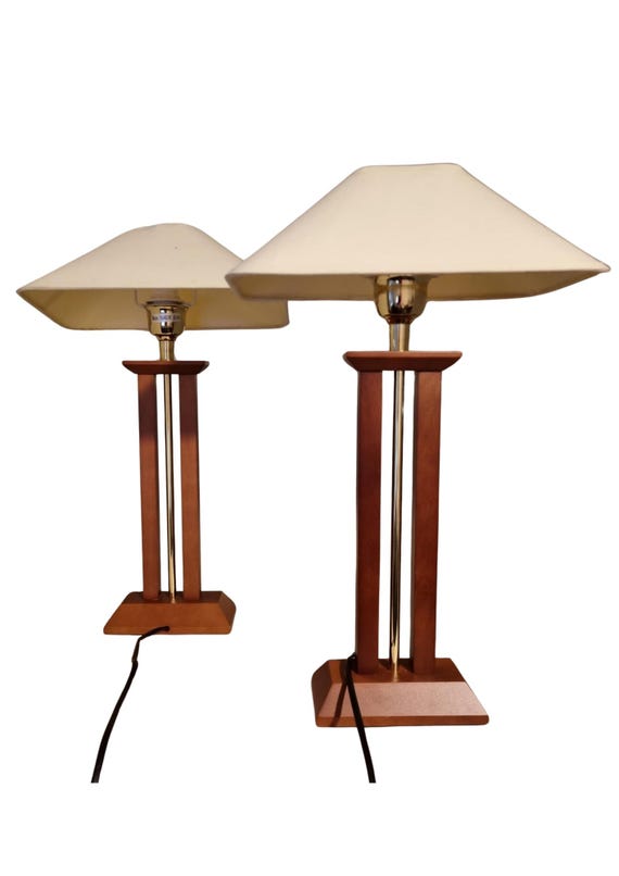 Scandinavian Mid-Century Modern Table lamp pair,  Design by Lamp gustav Millennium, Rare Bengt Nestor Designer Lamp Pair