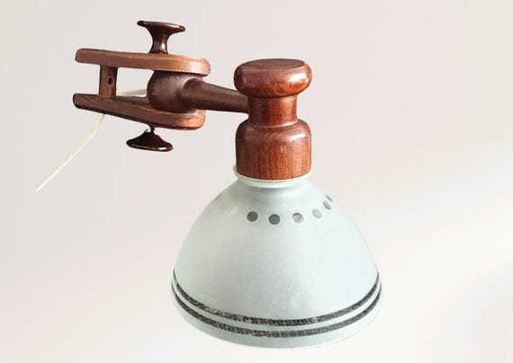 Scandinavian Wooden Wall Lamp – Vintage 1960s-70s Rotating Arm with Frosted Glass Shade