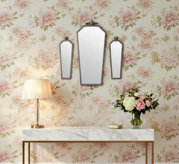 Rare Swedish Grace Pewter Mirror Set, Svenskt Tenn Style, 1930s - Etsy