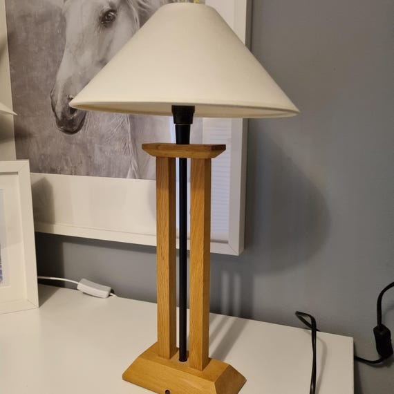 Mid-century modern Scandinavian wooden table lamp, rare Bengt Nestor Designer table lamp - Swedish Wooden Table lamp ,Lampgustav Millennium
