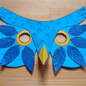 Owl Mask - Printable Mask - Paper Craft Kit - Kid&#39;s Activity
