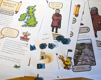 Hadrian's Wall Printable Dice Adventure | Roman Britain KS2 History Game | Home Education | Ages 8–12