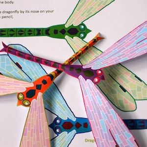 Giocattolo libellula in equilibrio - Kit artigianale stampabile - Attività artigianale per bambini - Giocattolo di fisica