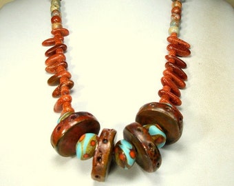 5 Mukhi Rudraksha Sacred Bead Necklace Seeds /& Faceted Opalescent Milk Glass Beads OOAK by Rachelle Starr For The Spiritual Warrior