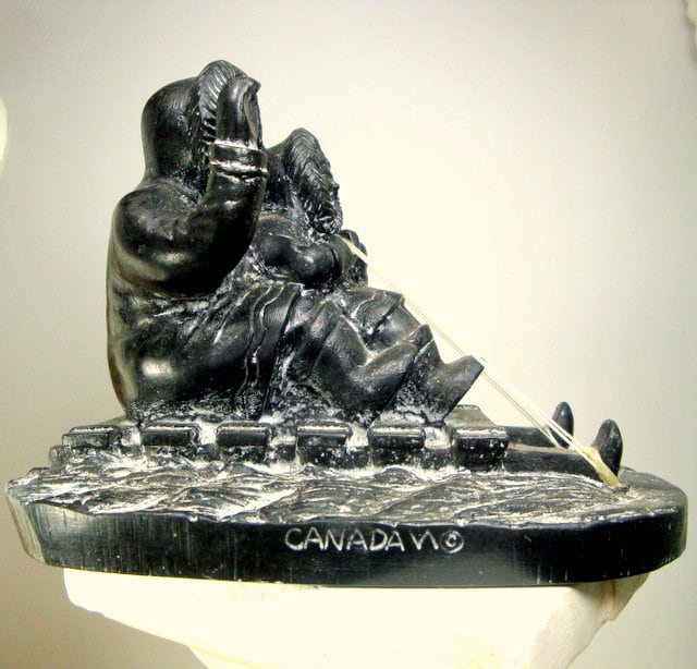 Vintage Vanstone Soapstone Sculpture: Northwest Native Child on
