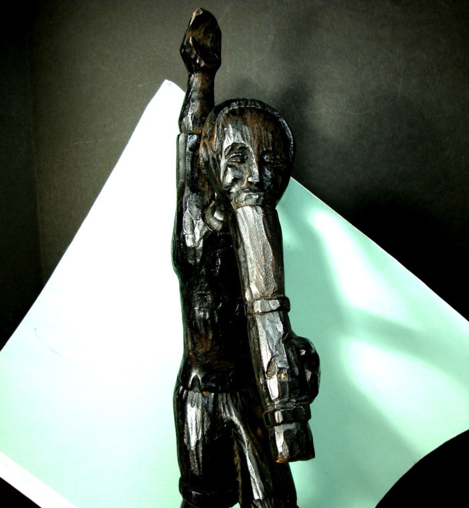 Kenya Africa FLUTE Player Hand Carved Wood Musician Etsy