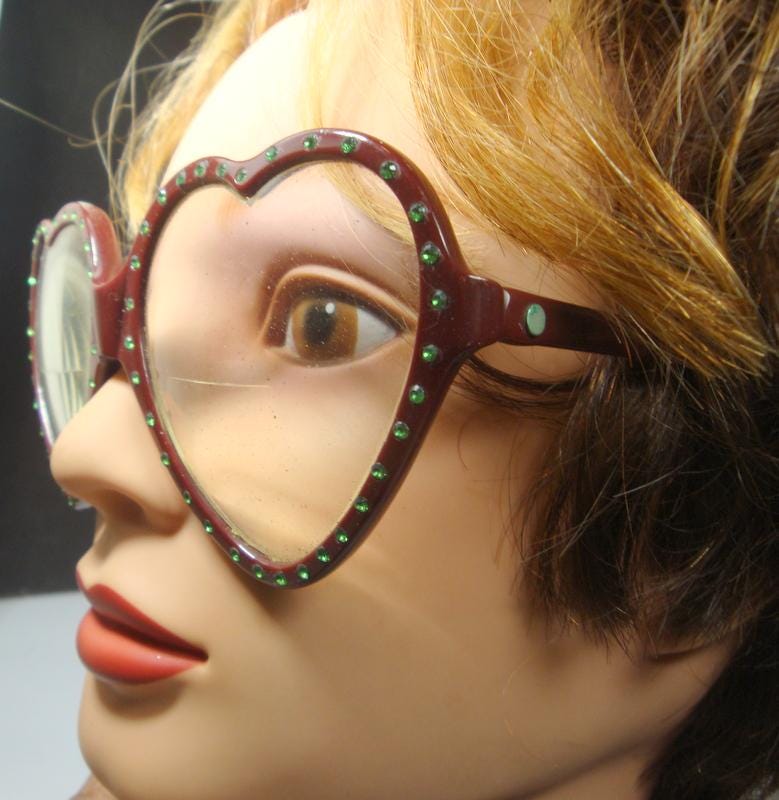 Retired SANFORD HUTTON Colors in Optics Eyeglasses: Heart 