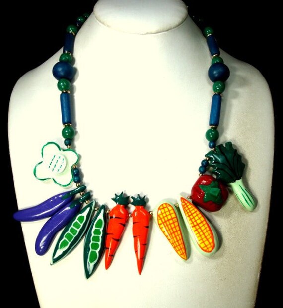 Retro Wooden Yellow Fruit Necklace