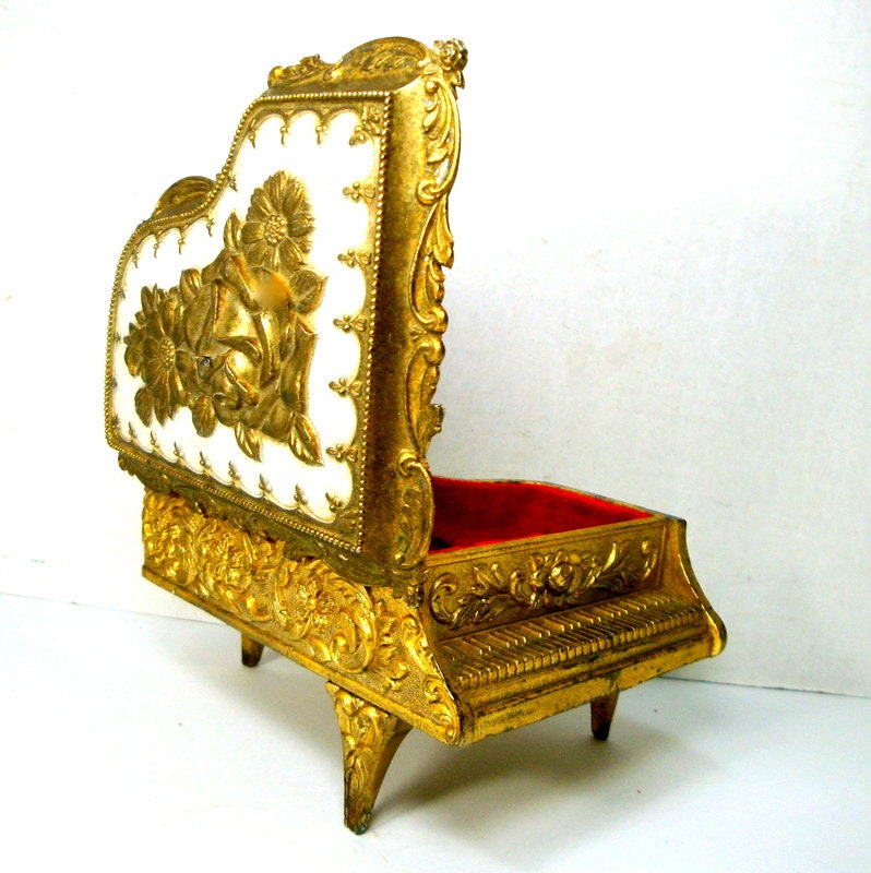 【レア】Couronne de Muse ジュエリーボックス　NARUMI Vintage Norcrest Lusterware Set: Dogwood Jewelry Box & Ashtray - Etsy