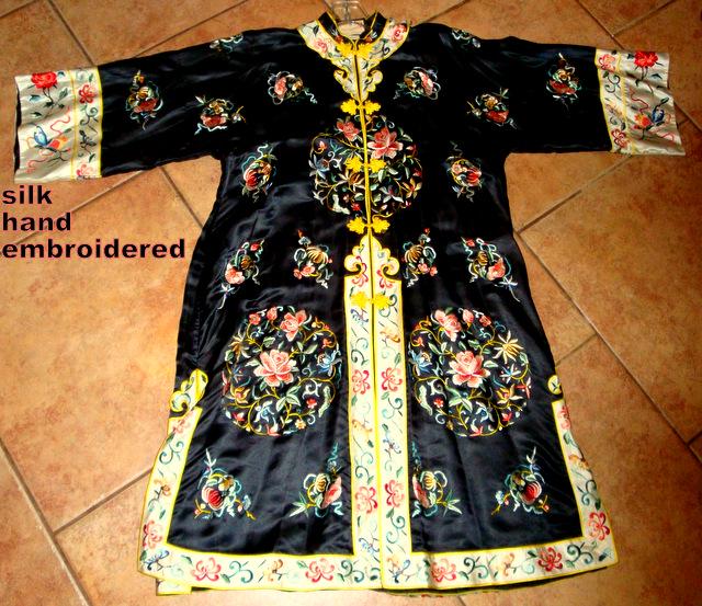 Vintage Silk Chinese Robe - Etsy Vintage Silk Chinese Robe - Etsy