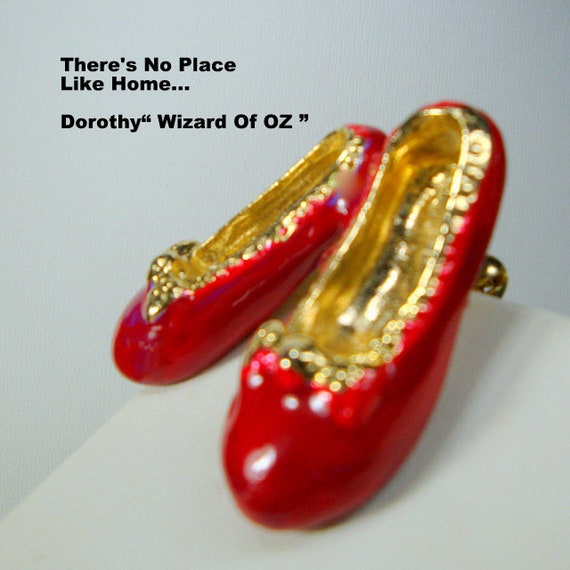 SALE, Red Shoes Brooch, Dorothy, Wizard Of OZ, No… - image 7