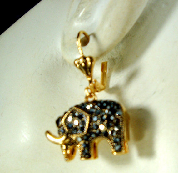 Gorgeous Elephant Rhinestone Earrings, Sparkling … - image 2