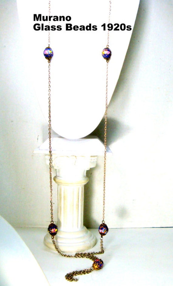 SALE, Murano Glass Tassel Necklace, Wedding Cake … - image 9